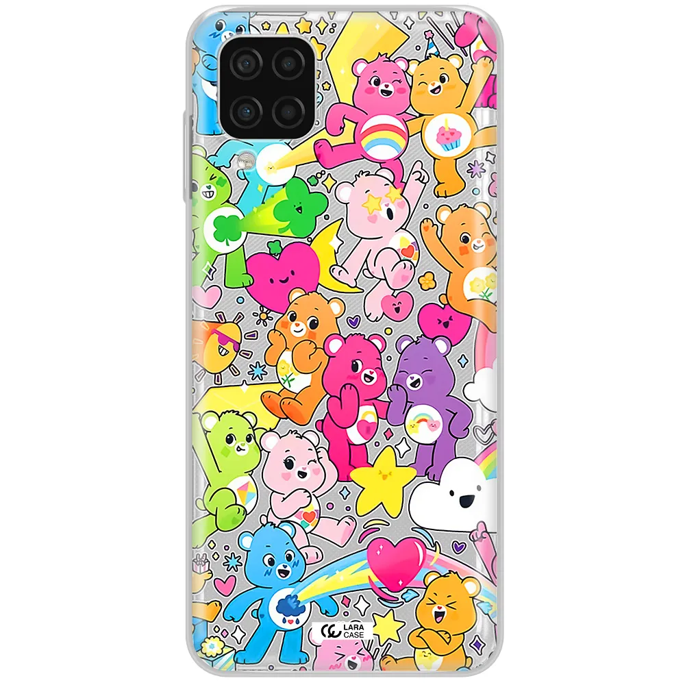 a pattern of cartoon bears Samsung A12 4g Clear TPU Case