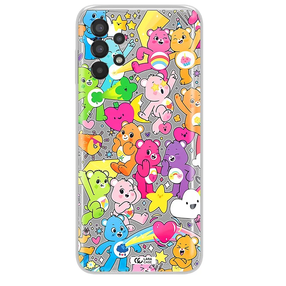 a pattern of cartoon bears Samsung A13 Clear TPU Case