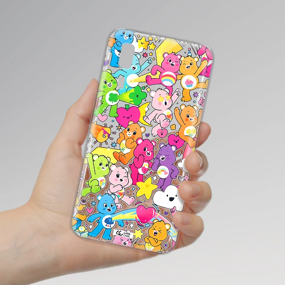 a pattern of cartoon bears Samsung A2 Core Clear TPU Case