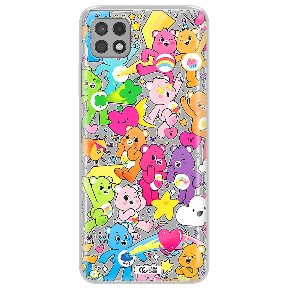 a pattern of cartoon bears Samsung A22 5g Clear TPU Case