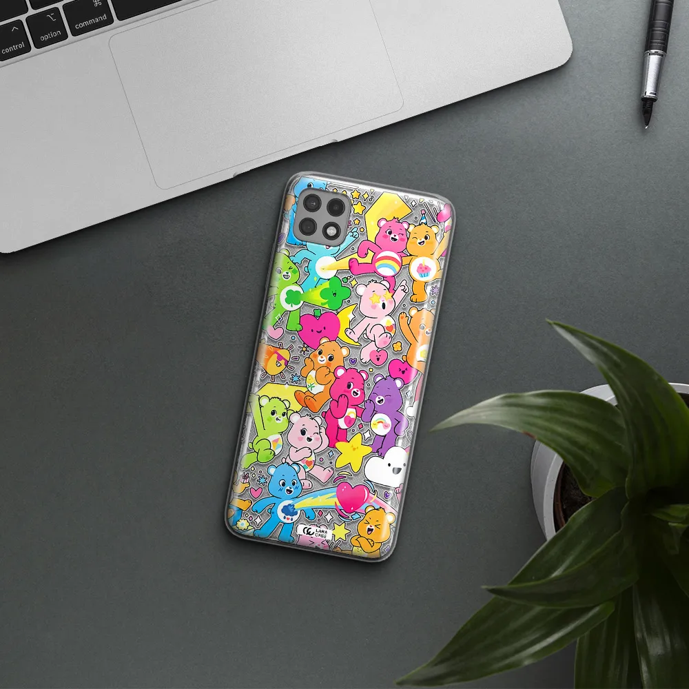a pattern of cartoon bears Samsung A22 5g Clear TPU Case