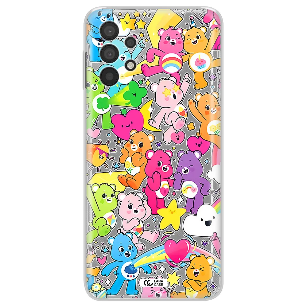 a pattern of cartoon bears Samsung A32 Clear TPU Case