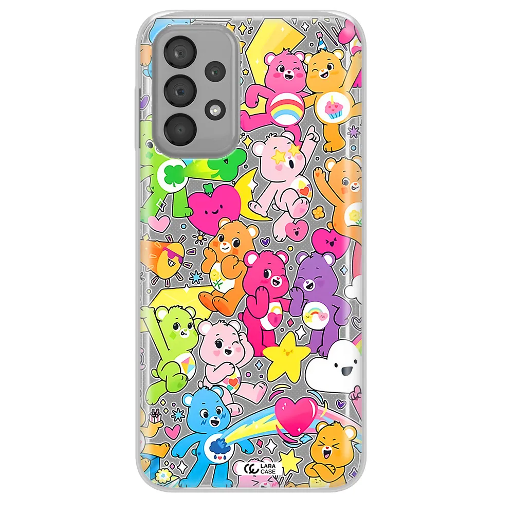 a pattern of cartoon bears Samsung A33 Clear TPU Case