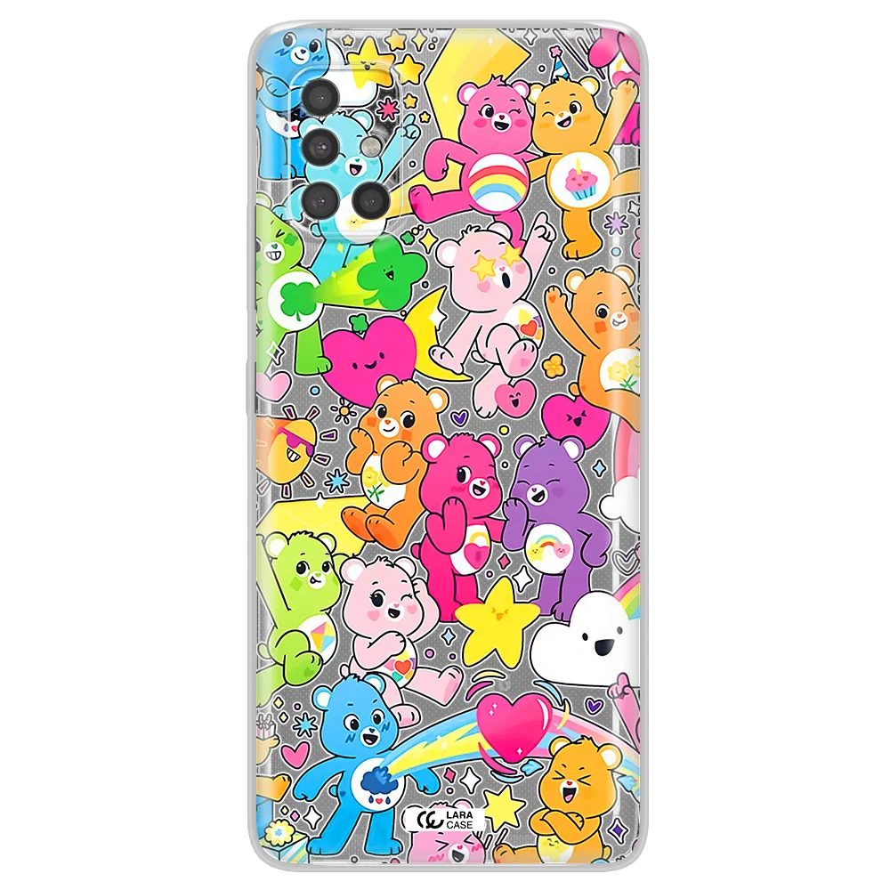 A Pattern Of Cartoon Bears Samsung A40S Clear Tpu Case