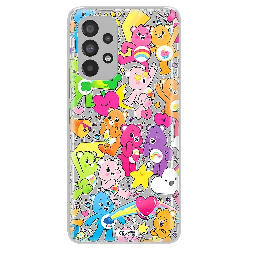 a pattern of cartoon bears Samsung A53 Clear TPU Case
