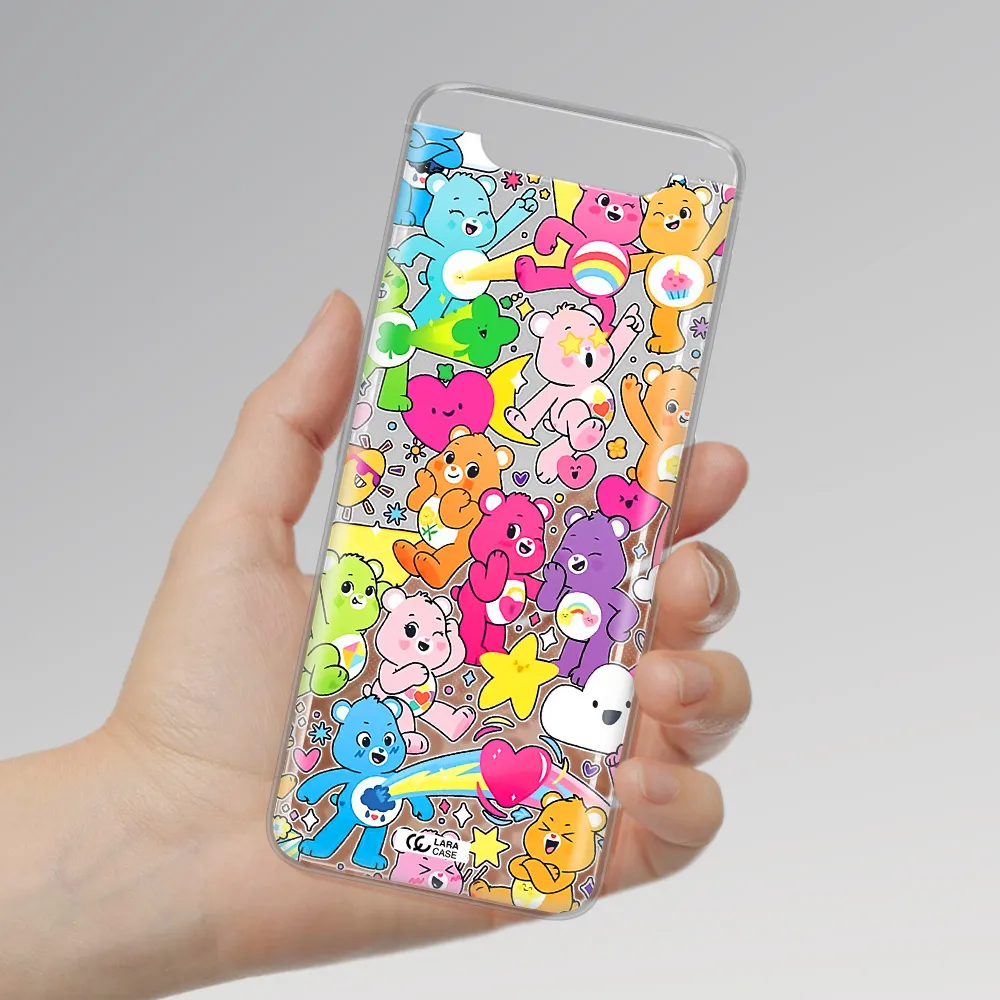 a pattern of cartoon bears Samsung A80 Clear TPU Case