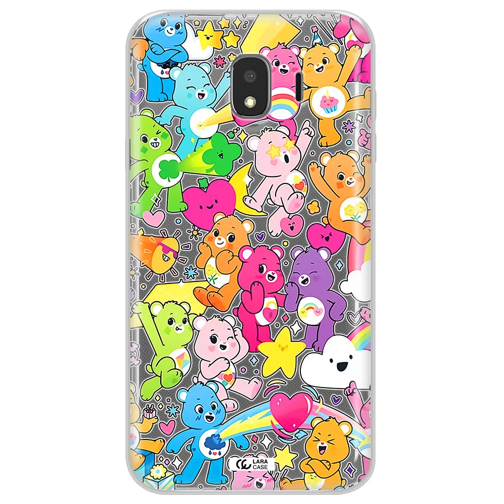 a pattern of cartoon bears Samsung J4 Clear TPU Case