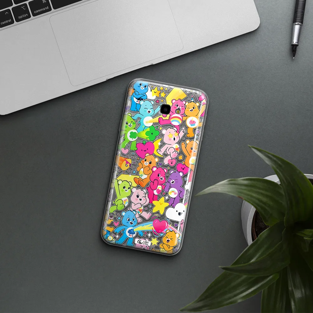 a pattern of cartoon bears Samsung J4 Plus Clear TPU Case