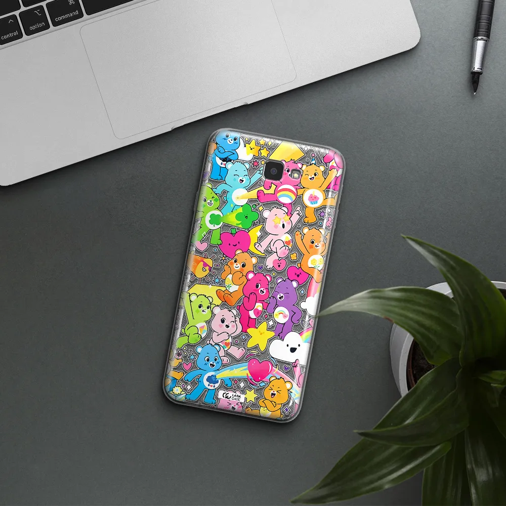 a pattern of cartoon bears Samsung J7 Prim Clear TPU Case