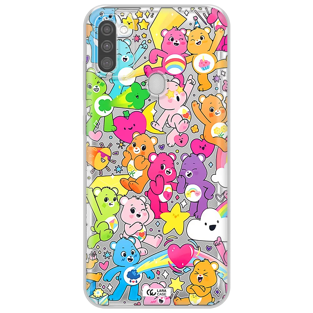 a pattern of cartoon bears Samsung M11 Clear TPU Case