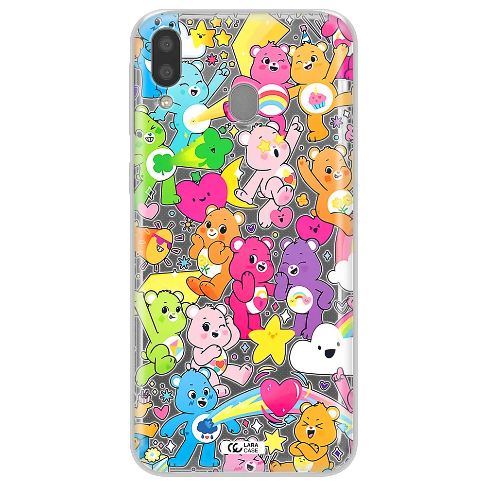 a pattern of cartoon bears Samsung M20 Clear TPU Case