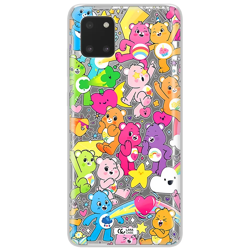a pattern of cartoon bears Samsung Note 10 Lite Clear TPU Case