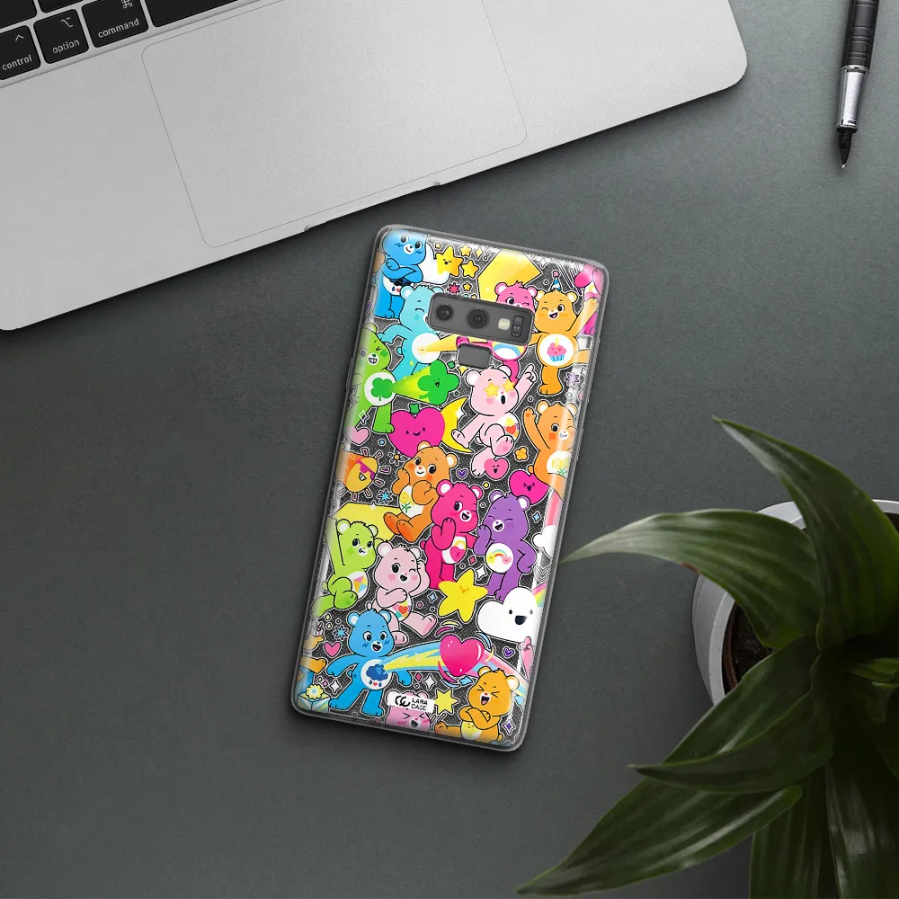 a pattern of cartoon bears Samsung Note 9 Clear TPU Case