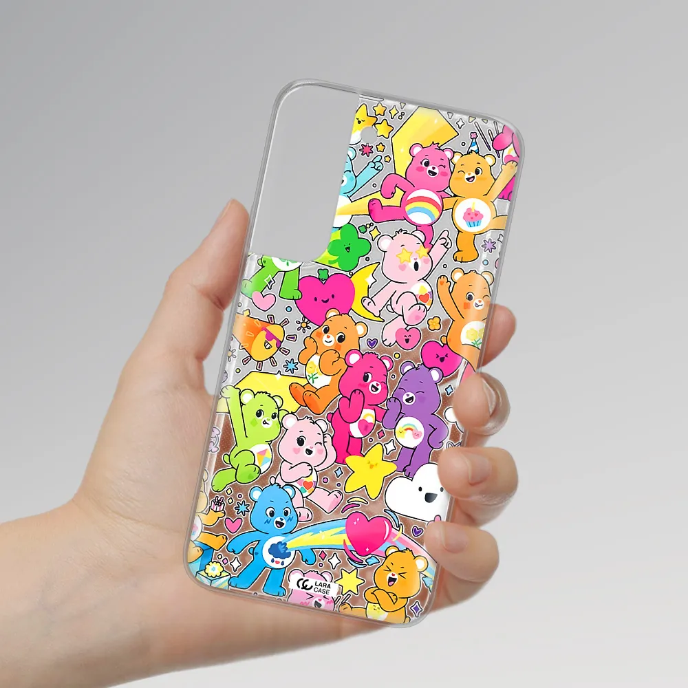 a pattern of cartoon bears Samsung S 22 Clear TPU Case