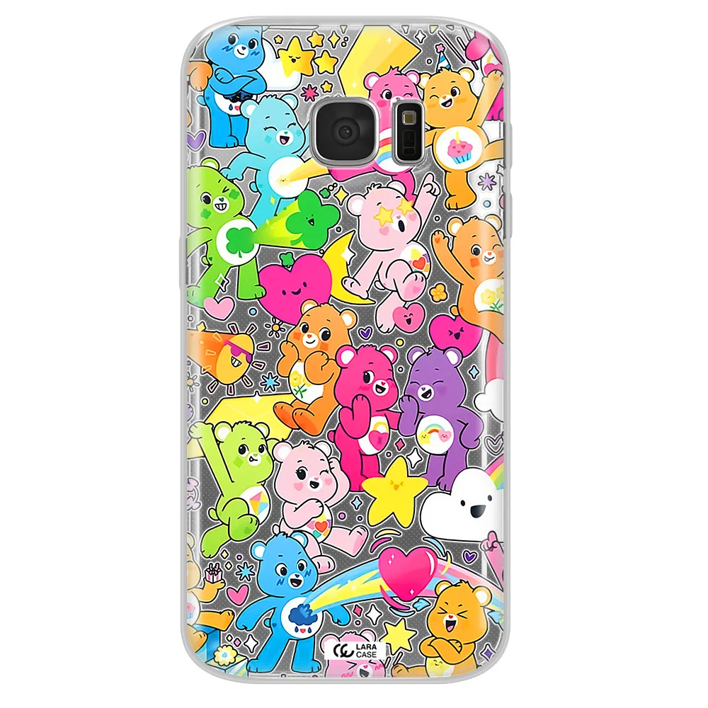 a pattern of cartoon bears Samsung S 7 Clear TPU Case
