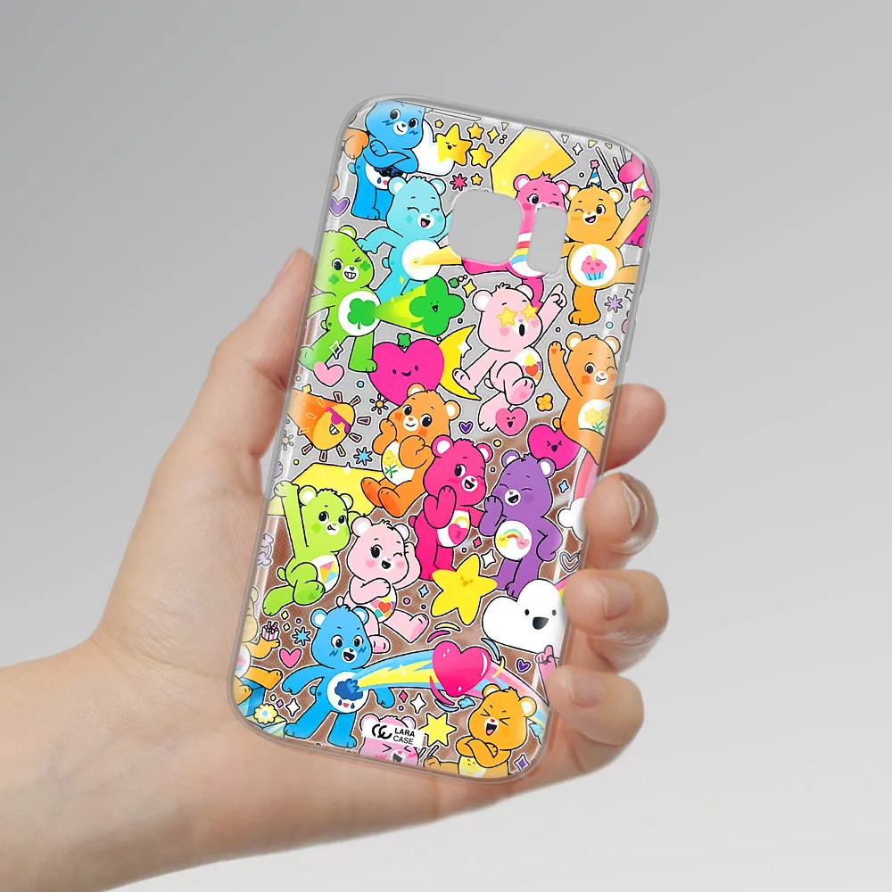 a pattern of cartoon bears Samsung S 7 Clear TPU Case