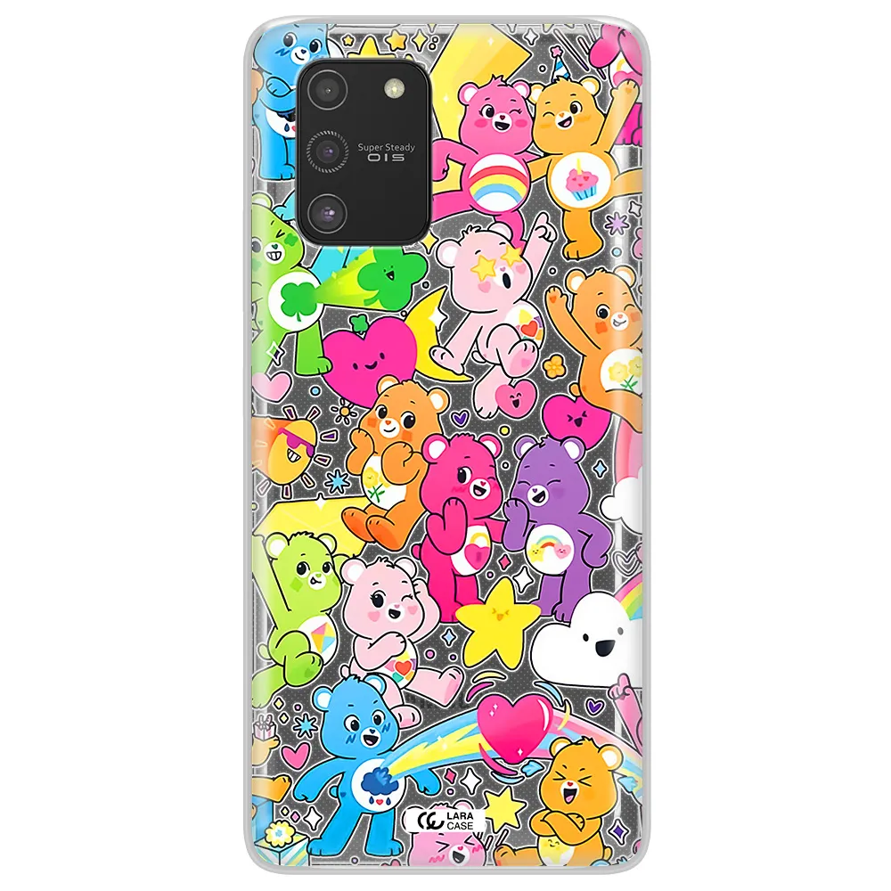 a pattern of cartoon bears Samsung S10 Lite Clear TPU Case