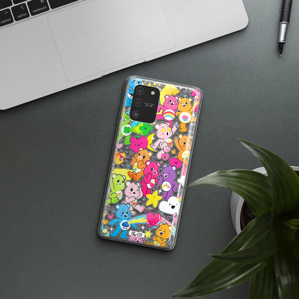 a pattern of cartoon bears Samsung S10 Lite Clear TPU Case