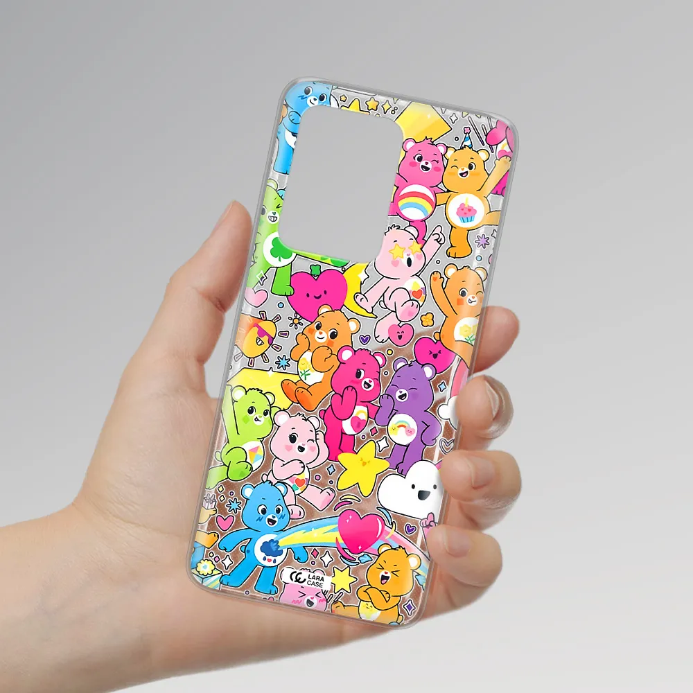 a pattern of cartoon bears Samsung S20 Ultra Clear TPU Case