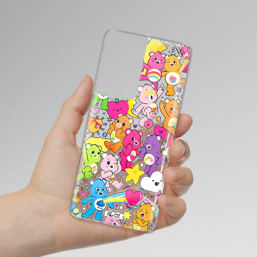 a pattern of cartoon bears Samsung S21 Ultra Clear TPU Case
