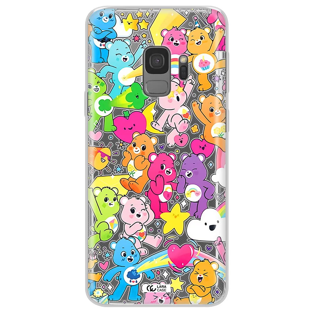 a pattern of cartoon bears Samsung S9 Clear TPU Case