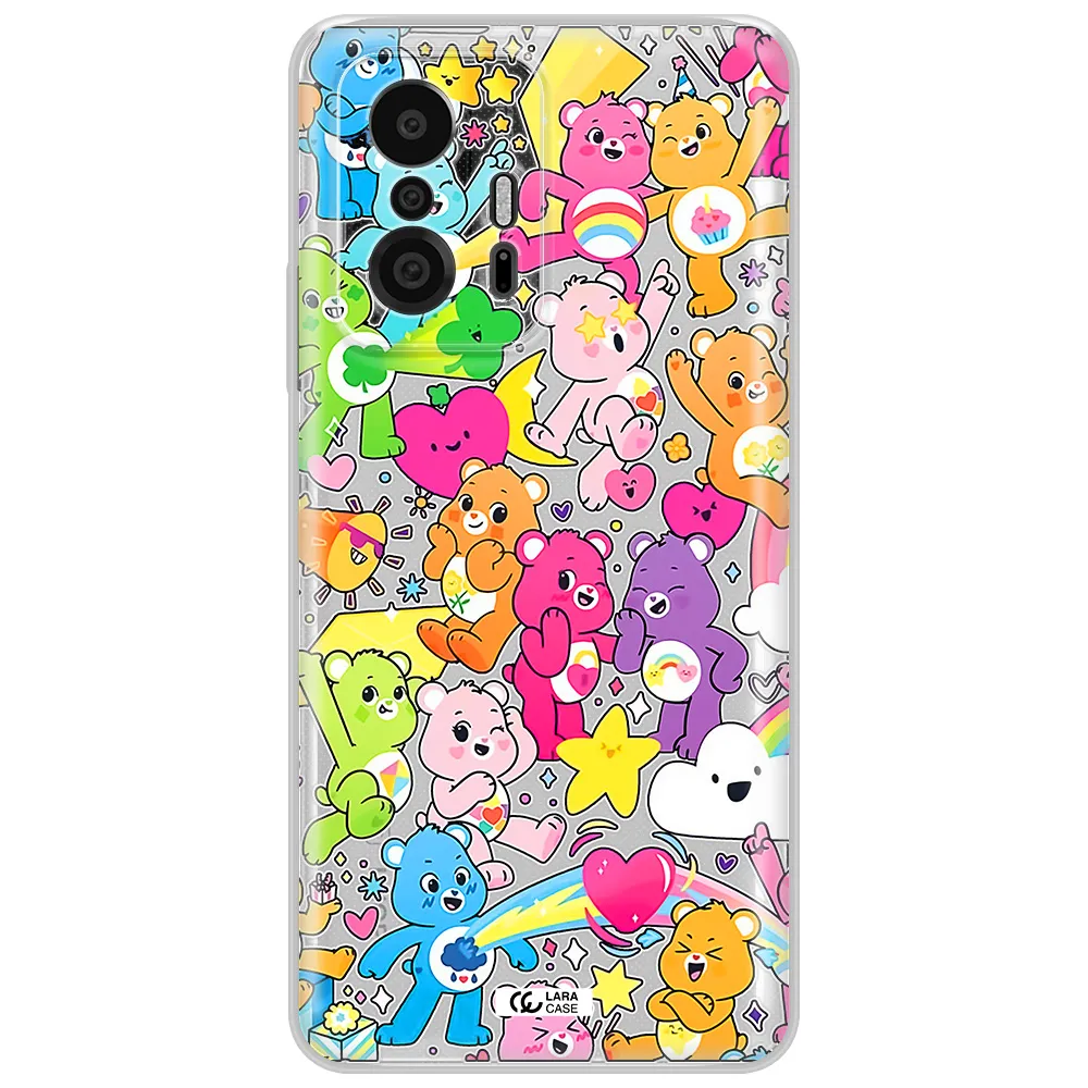 A Pattern Of Cartoon Bears Xiaomi 11T Pro Clear Tpu Case