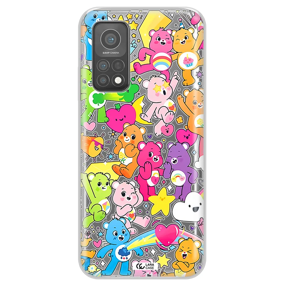 a pattern of cartoon bears Xiaomi Mi 10 T Pro Clear TPU Case