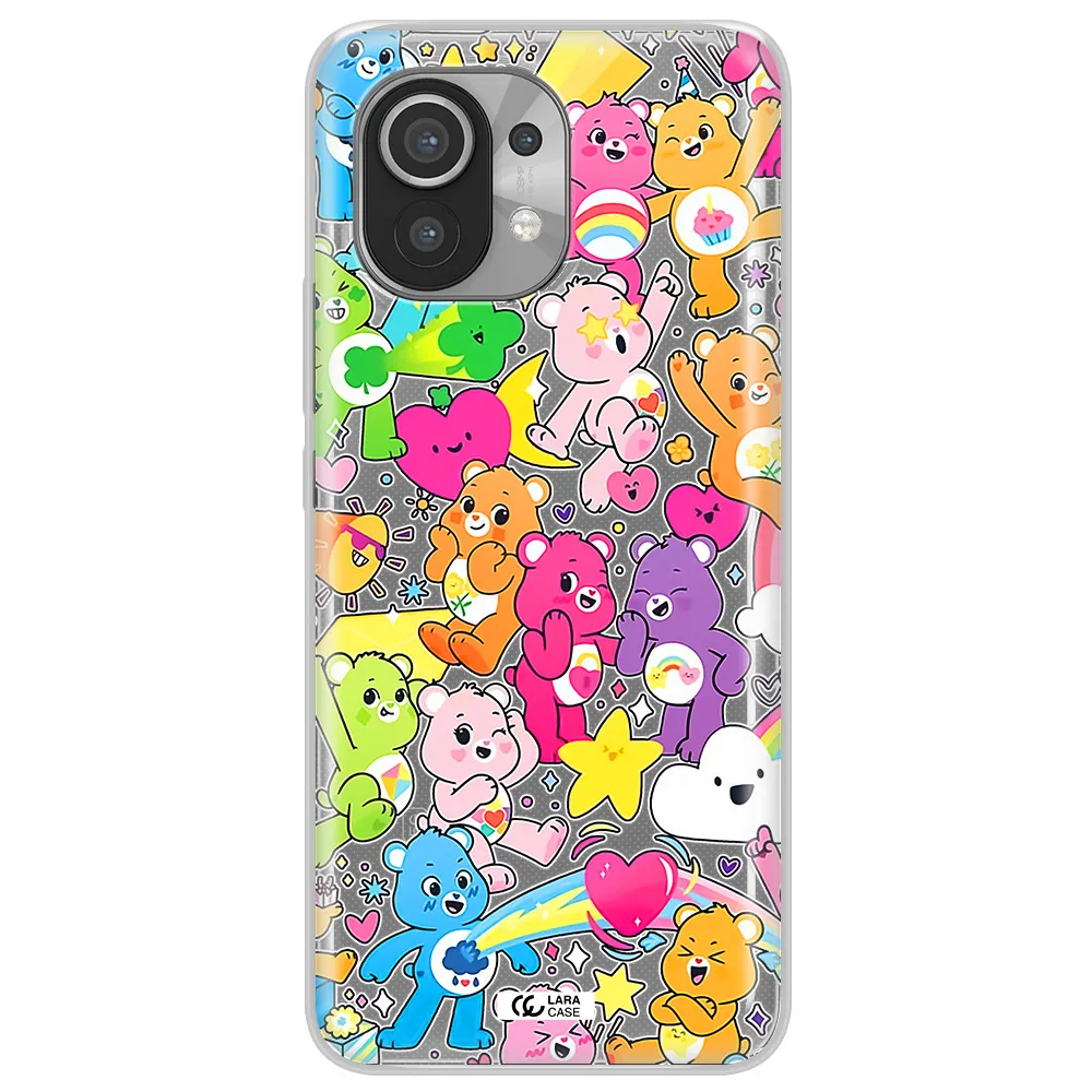 a pattern of cartoon bears Xiaomi Mi 11 Clear TPU Case