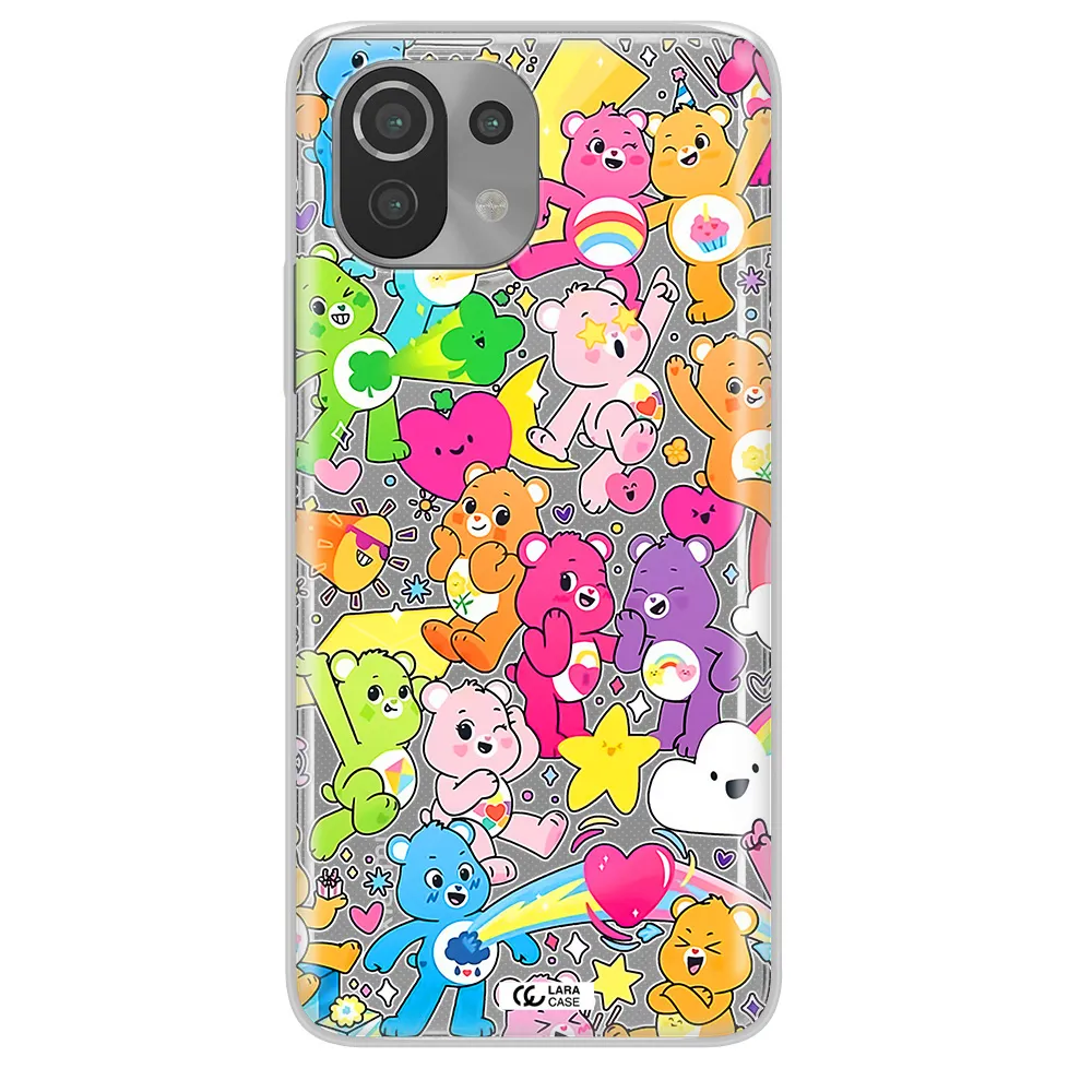 a pattern of cartoon bears Xiaomi Mi 11 Lite Clear TPU Case
