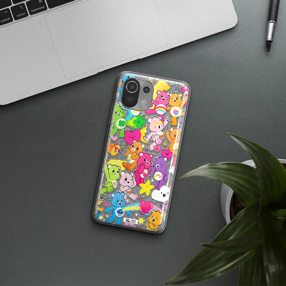 a pattern of cartoon bears Xiaomi Mi 11 Lite Clear TPU Case