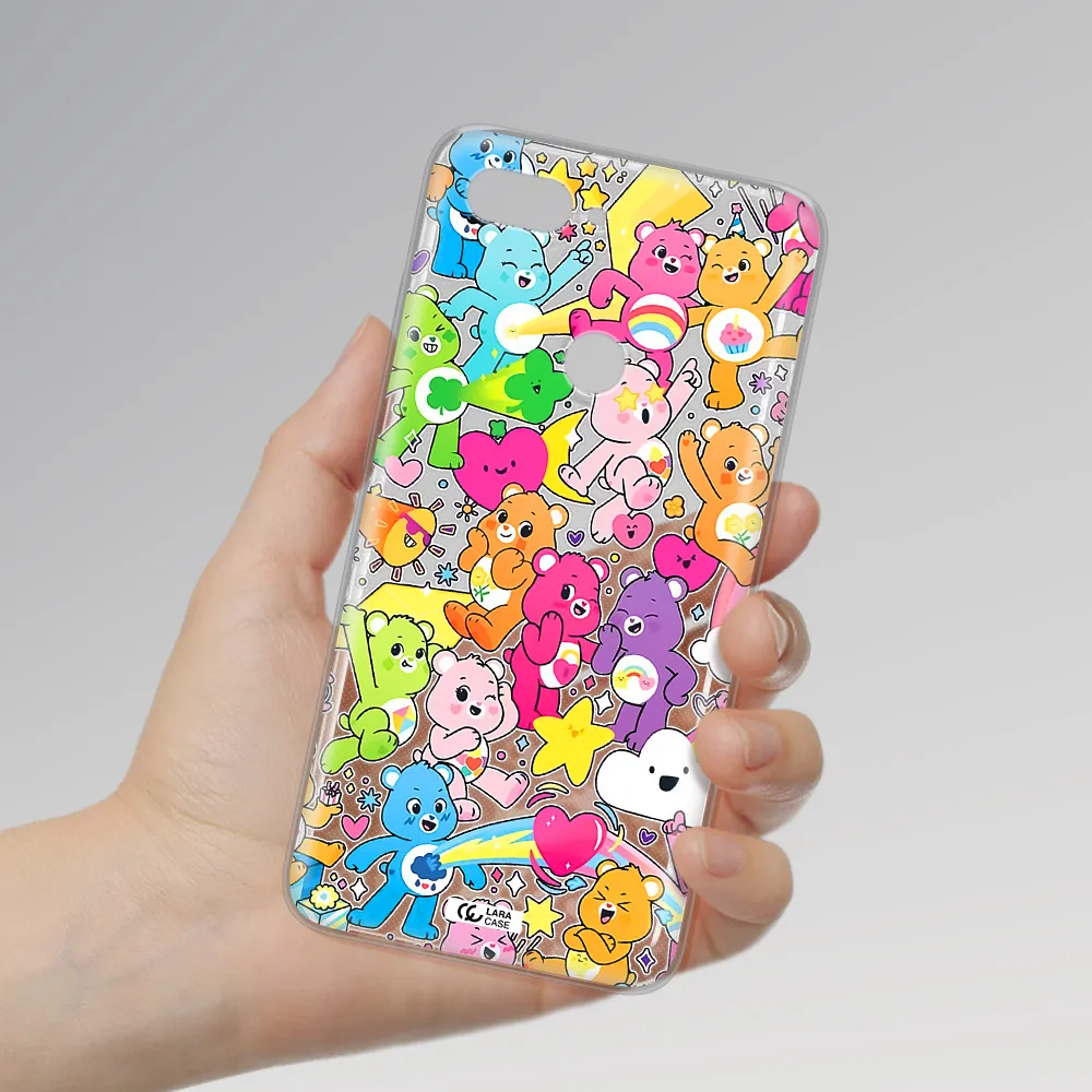 a pattern of cartoon bears Xiaomi Mi 8 Lite Clear TPU Case