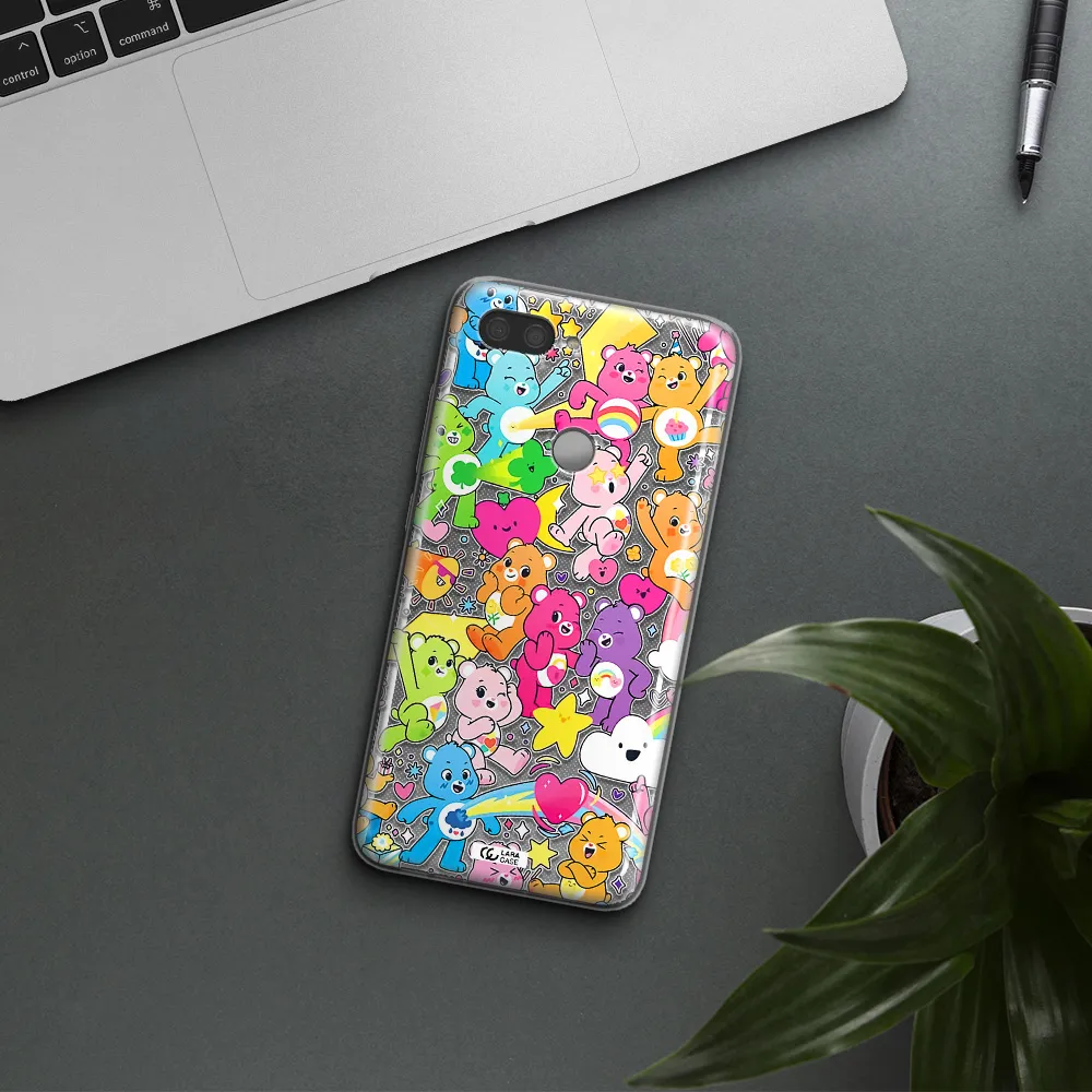 a pattern of cartoon bears Xiaomi Mi 8 Lite Clear TPU Case