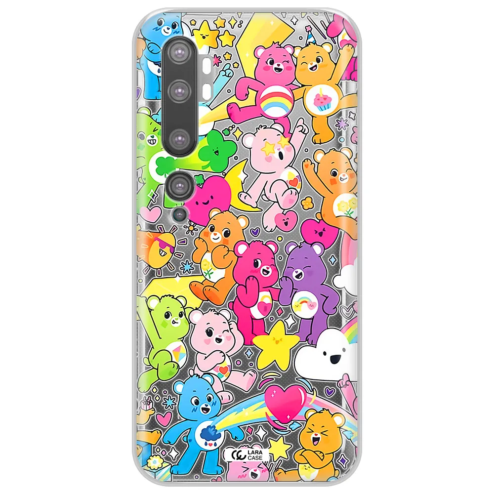 a pattern of cartoon bears Xiaomi Mi Note 10 Clear TPU Case