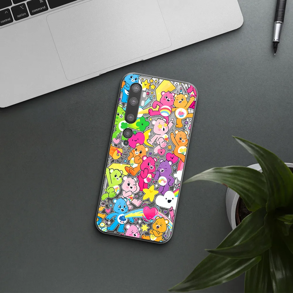 a pattern of cartoon bears Xiaomi Mi Note 10 Clear TPU Case