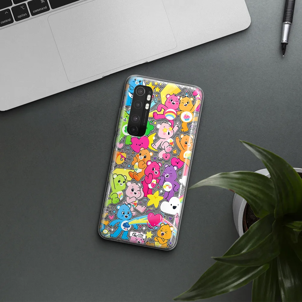 a pattern of cartoon bears Xiaomi Mi Note 10 Lite Clear TPU Case