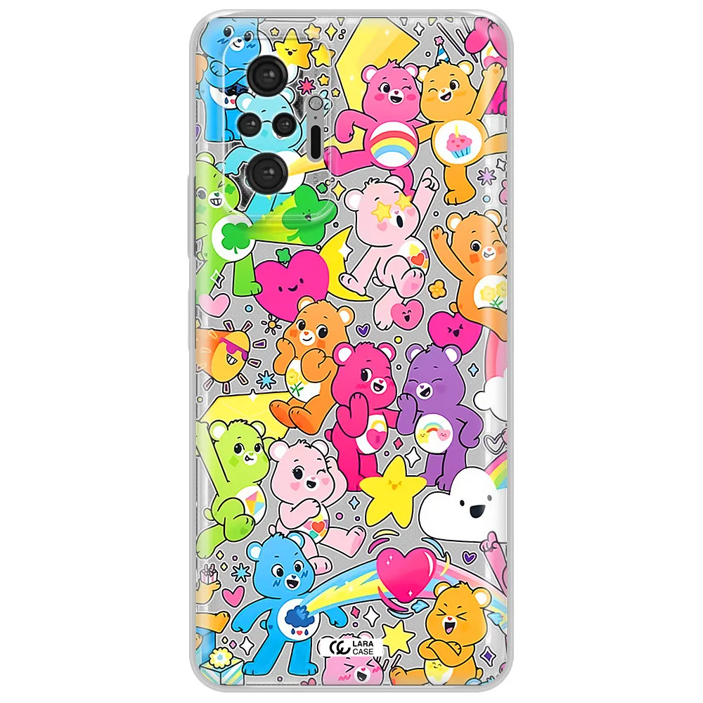 a pattern of cartoon bears Xiaomi Note 10 Pro Clear TPU Case