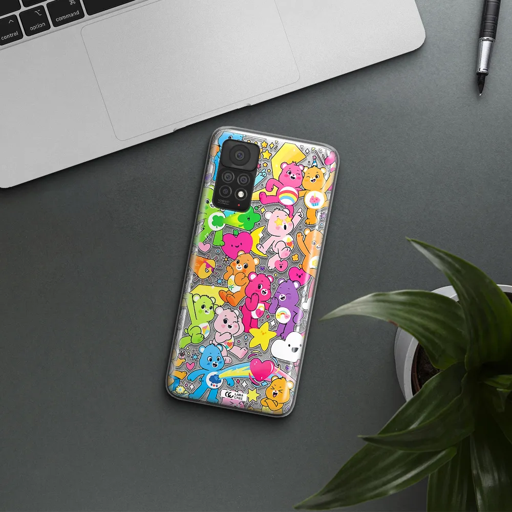 a pattern of cartoon bears Xiaomi Note 11 Pro Clear TPU Case