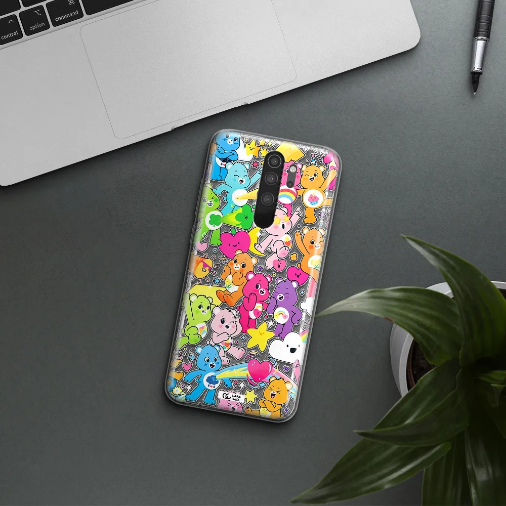 a pattern of cartoon bears Xiaomi Note 8 Pro Clear TPU Case