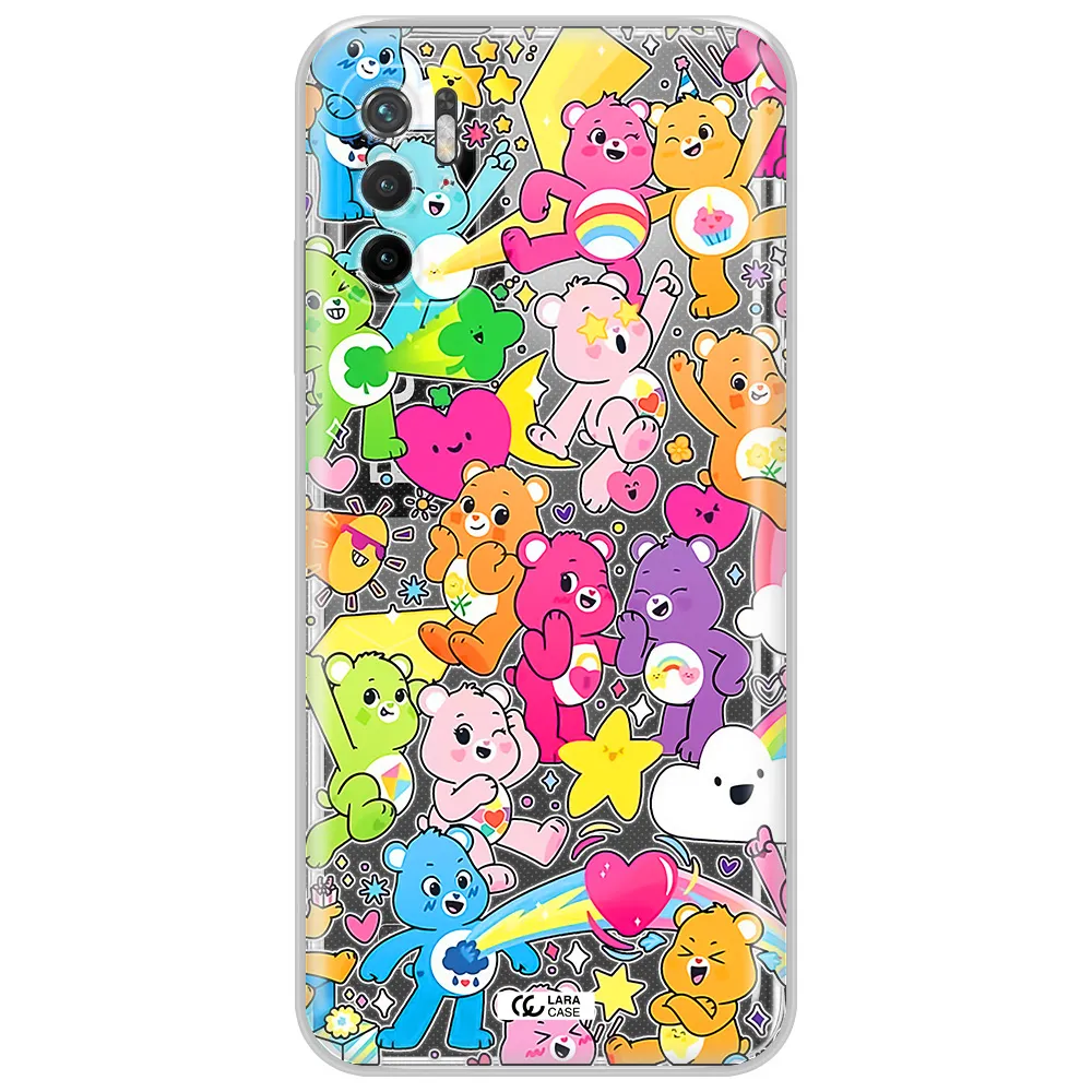 A Pattern Of Cartoon Bears Xiaomi Poco M3 Pro Clear Tpu Case