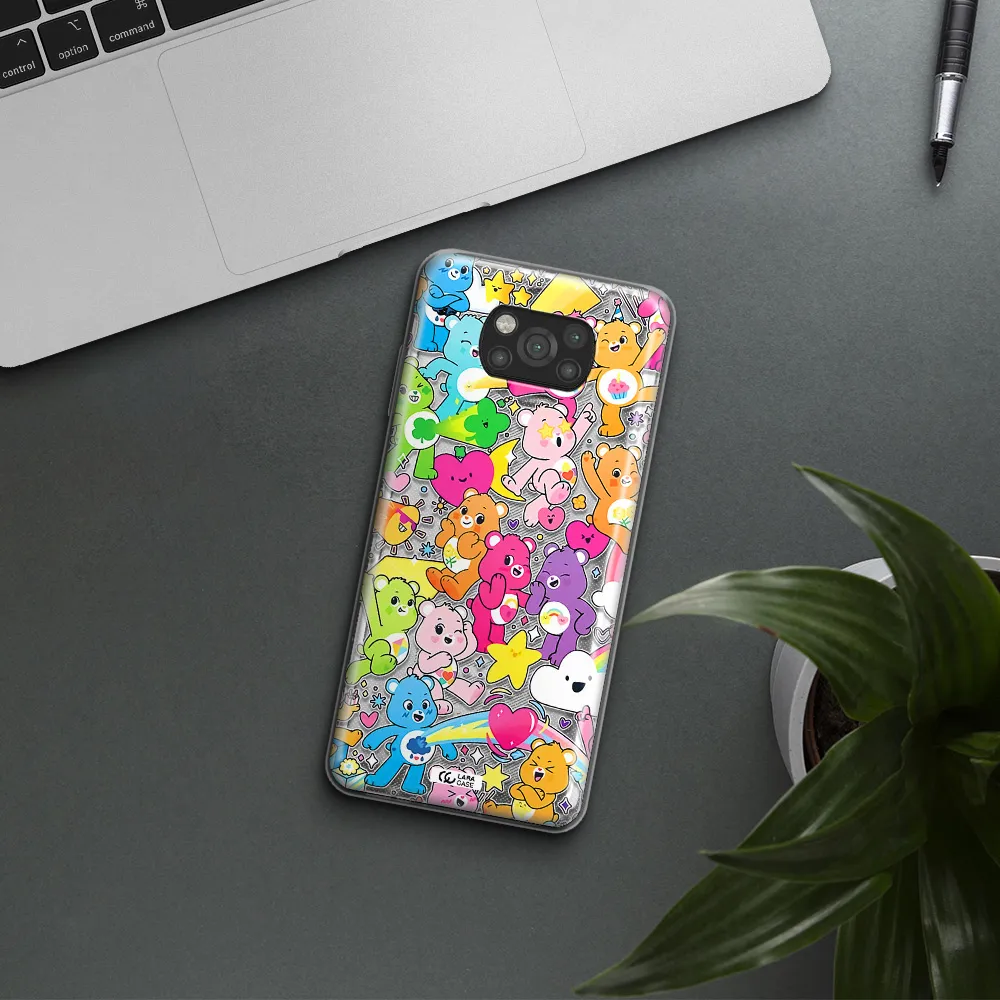 a pattern of cartoon bears Xiaomi Poco X3 Clear TPU Case