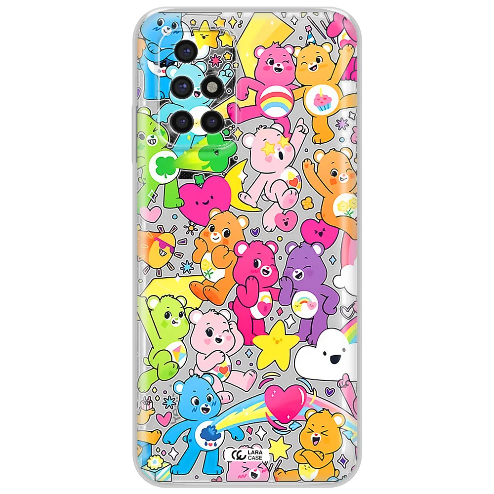 a pattern of cartoon bears Xiaomi Redmi 10 Clear TPU Case