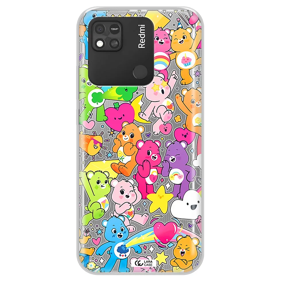 a pattern of cartoon bears Xiaomi Redmi 10A Clear TPU Case