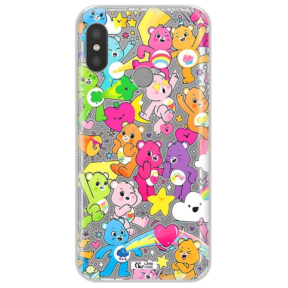 a pattern of cartoon bears Xiaomi Redmi 6 Pro Clear TPU Case
