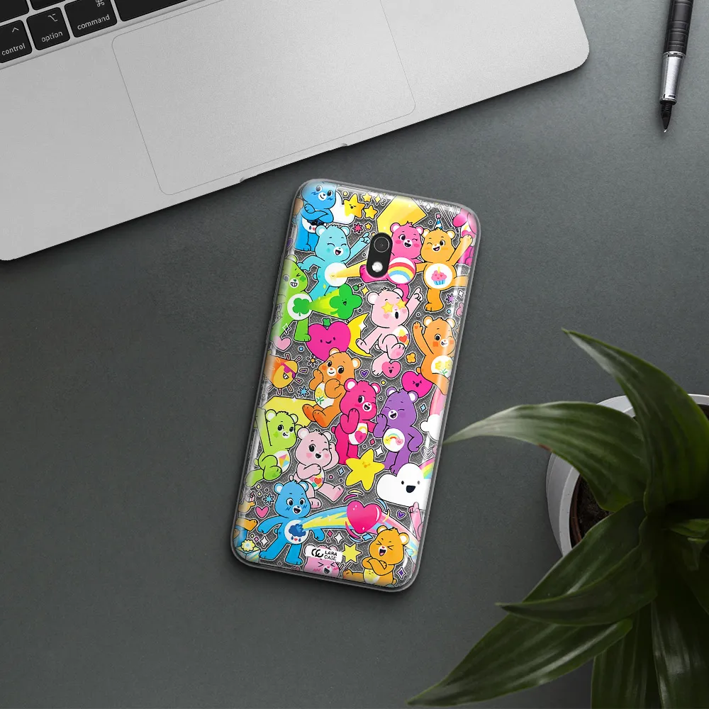 a pattern of cartoon bears Xiaomi Redmi 8A Clear TPU Case
