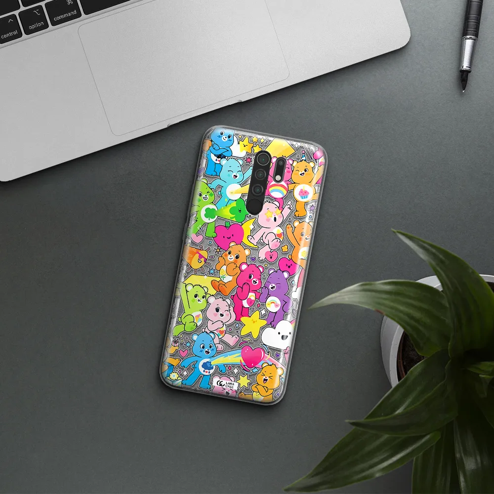 a pattern of cartoon bears Xiaomi Redmi 9 Clear TPU Case