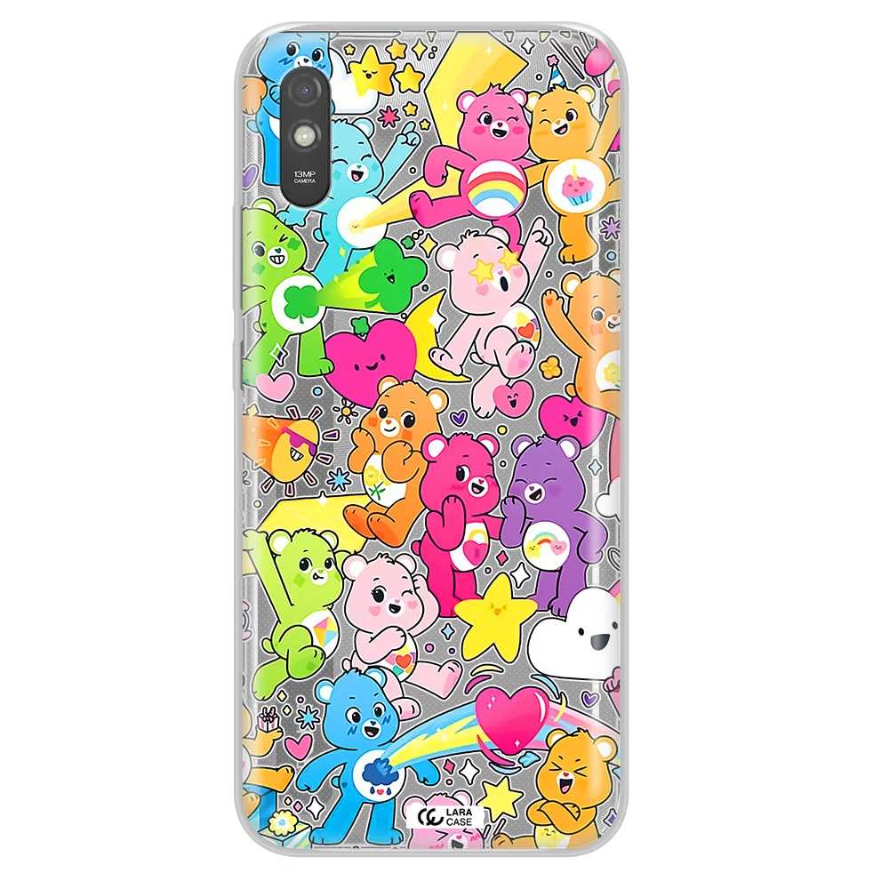 a pattern of cartoon bears Xiaomi Redmi 9A Clear TPU Case