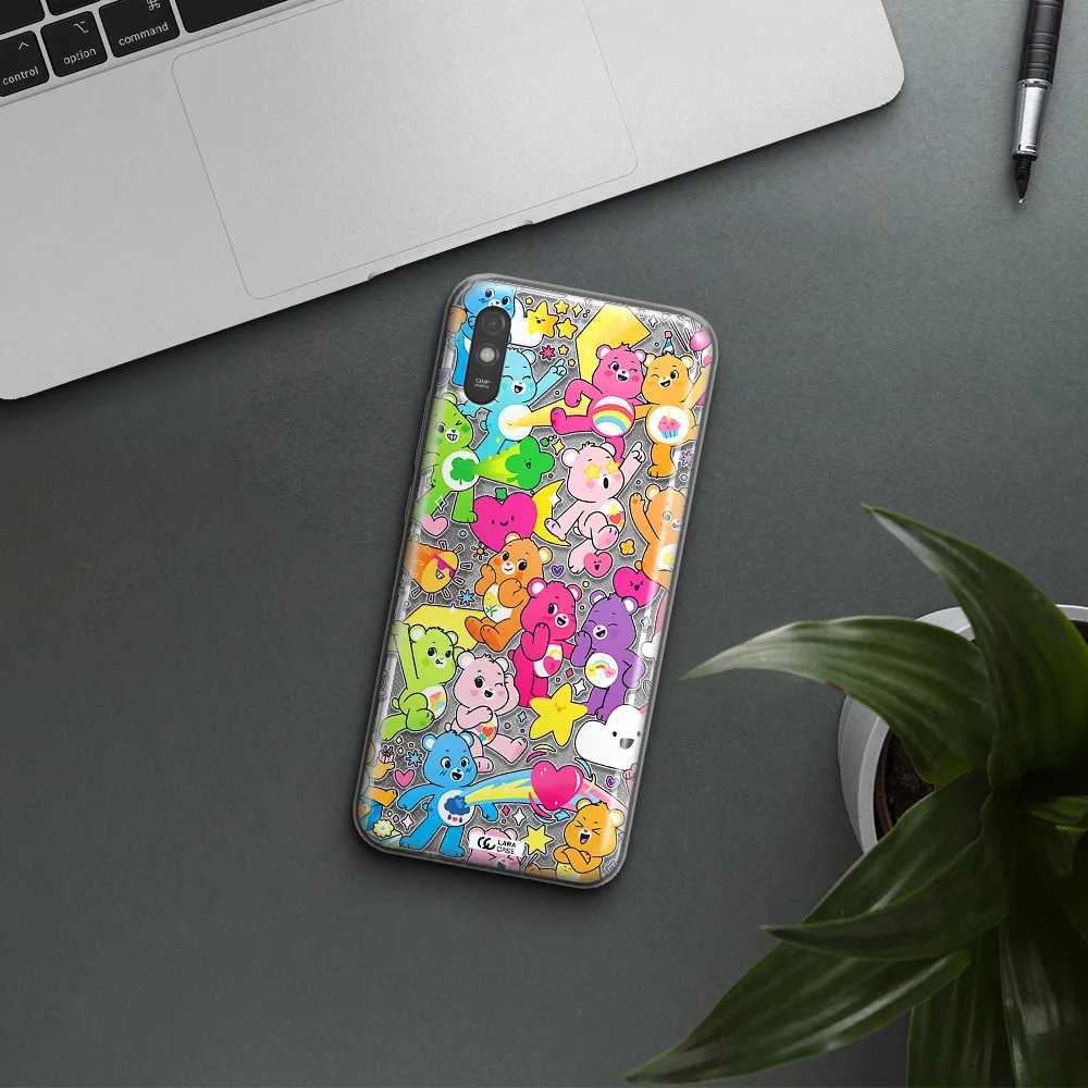 a pattern of cartoon bears Xiaomi Redmi 9A Clear TPU Case