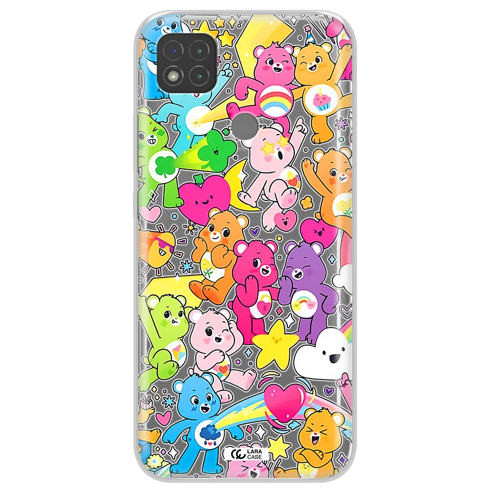 a pattern of cartoon bears Xiaomi Redmi 9C Clear TPU Case