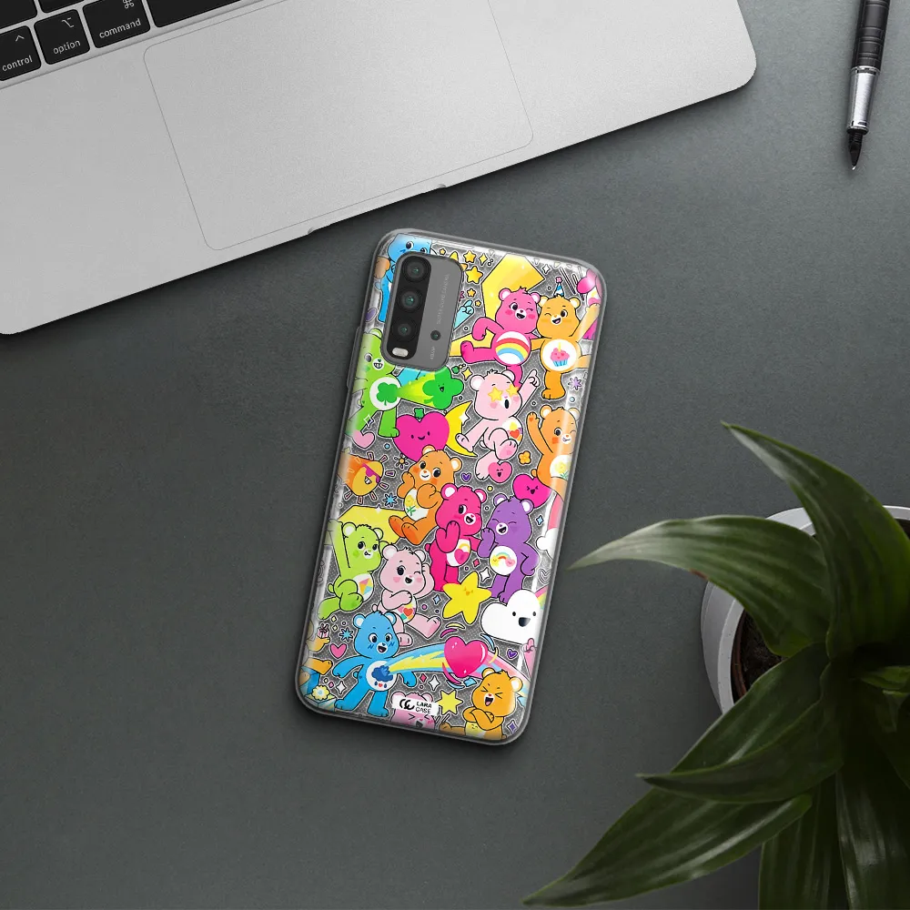 a pattern of cartoon bears Xiaomi Redmi 9T Clear TPU Case