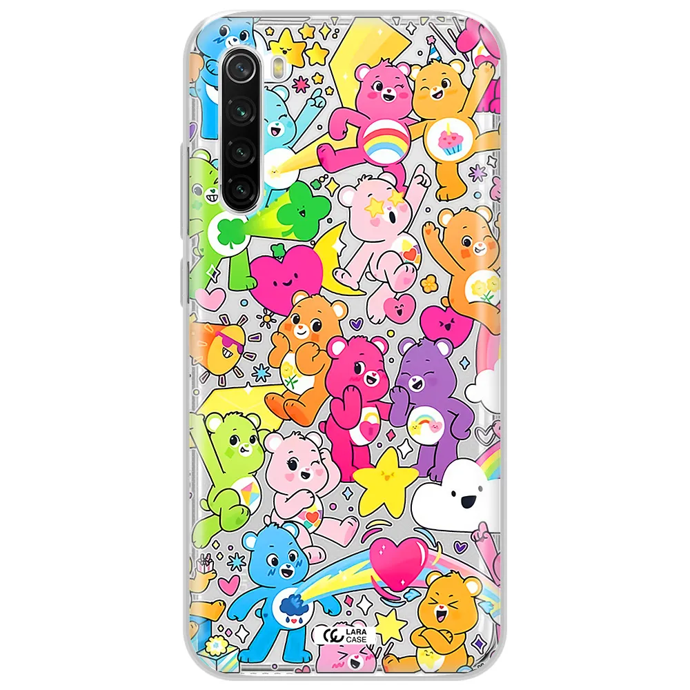 A Pattern Of Cartoon Bears Xiaomi Redmi Note 8T Clear Tpu Case